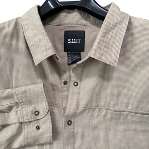 5.11 Tactical Mens 2XL Igor Shirt Long Sleeve Snap‎ Button Plaid Houndstooth